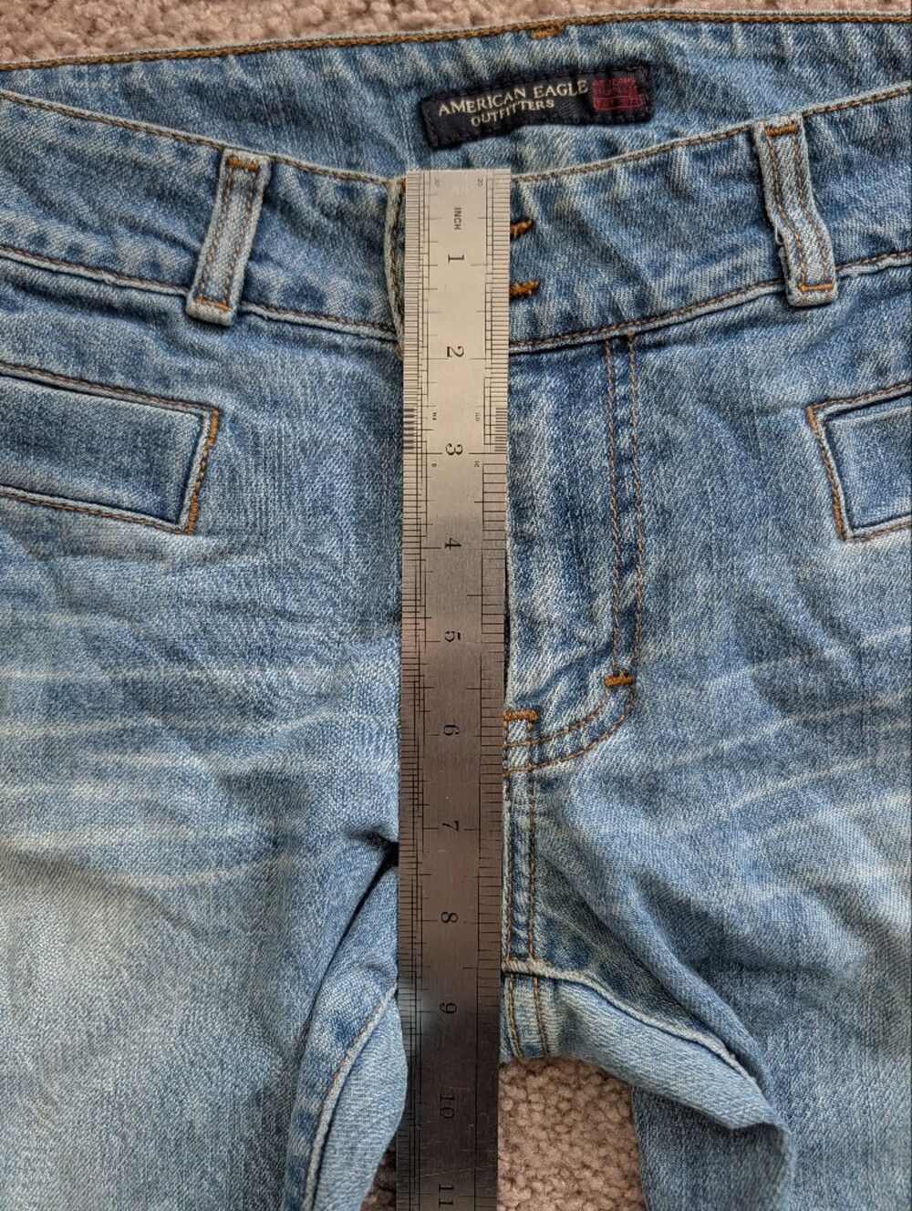 American Eagle Womens Medium Wash Vintage Y2k Low Rise Bootcut Jeans Size 6 - Picture 13 of 16